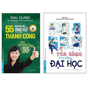 Sách - Combo 55 Nguyên Tắc Ứng Xử Thiết Yếu Để Thành Công + Tỏa Sáng Ở Trường Đại Học - First News