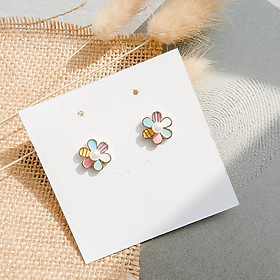 Hoa tai cầu vồng đơn giản dễ thương