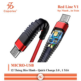 Mua Cáp Sạc Nhanh 3.0 MICRO USB CHÍNH HẢNG CAPARIES Siêu Bền 1 Mét - Dây dù 6 Lớp  Đúc Nguyên Khối  Sạc Nhanh 3.0
