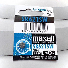 Pin Maxell Nhật Bản SR621SW / 364 / G1 (Viên Lẻ) Hàng Chính Hãng Made in Japan