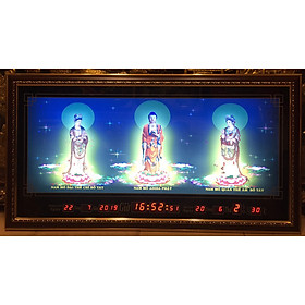 Tranh đồng hồ vạn niên, Tam Thánh Phật - 8608