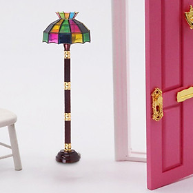 1:12 Dollhouse Floor Lamp Miniature Floor Light Furniture Decor Accessories Miniature Scene Model for Dining Room Bedroom Living Room Decor