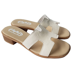 Dép Cao Gót Nữ BIGGBEN Da Bò Cao 4 Phân DCG111