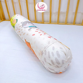 Gối ôm gòn lông vũ 70cm Katina House, cho bé 1-5t vải tencel mịn mát, êm ái