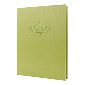 Bìa thực đơn dạng còng A4 màu xanh lá Urimenu