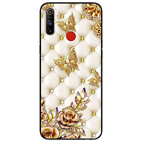 Ốp lưng dành cho Realme C3 mẫu Bướm Vàng Giả Da