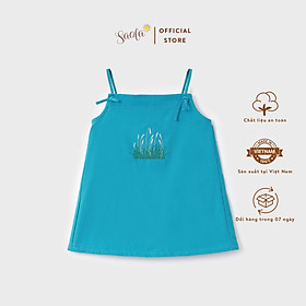Đầm/ Váy Bé Gái Hai Dây Rút Dây Thêu Hoa - MIA DRESS - DRL009 - SAOLA KIDS CLOTHING