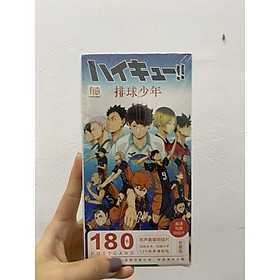 Hộp ảnh postcard Haikyuu!! Vua bóng chuyền anime chibi