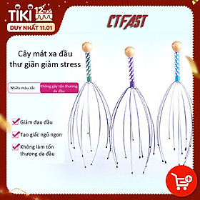 Dụng cụ massage đầu cầm tay, giúp thư giãn, giảm stress, giảm đau đầu