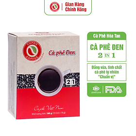 Cà phê đen hòa tan Copen Coffee 2 trong 1 180g  (10 gói)