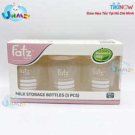 Bộ 3 Bình Trữ Sữa Mẹ FATZBABY 150ml FB0120N