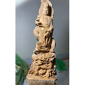 Mua Tượng mẹ quan âm bồ tát cưỡi rồng bằng ngọc am thơm nức kt cao 40x14 5x11cm