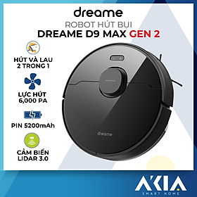 Robot Bút Bụi, Lau Nhà Thông Minh Xiaomi Dreame D9 Pro - Lực Hút 4000 Pa - Bản Quốc Tế- Hàng Chính Hãng - 4000 Pa - D9 Max Gen 2