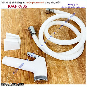 Mua Vòi xịt vệ sinh KAG-KV05  vòi rửa nhà tắm nhựa trắng nước mạnh sạch sử dụng tốt