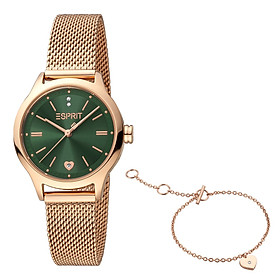 Đồng hồ đeo tay nữ hiệu Esprit ES1L330M0055; kèm lắc tay ESGW0244BR