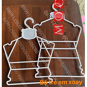 Mua Móc Bộ Treo Quần Áo Trẻ Em Từ 1 đến 6 tuổi combo 10 cái (Dày)
