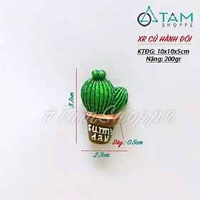 Mô hình nam châm hít tủ lạnh chậu cây xương rồng HTL-01