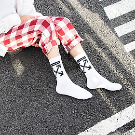 Tất vớ off white Unisex cao cổ nam nữ phong cách đường phố