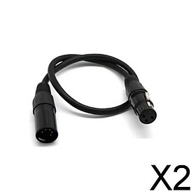 2x5-Pin Male to 3-Pin Female XLR Turnaround DMX Adapter Cable