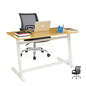 Bộ bàn oak-z trắng và ghế đen ibie ib517
