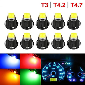 10pcs T3 LED 3030 SMD Led Bulb T4.2 T4.7 Indicator Light Bulb Car Dashboard Warning Indicator Light Instrument Lamp Auto Lamp