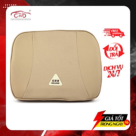 Tựa Lưng Ô Tô Cao Su Non Bọc Da CHELAIYA MS002 Màu Kem