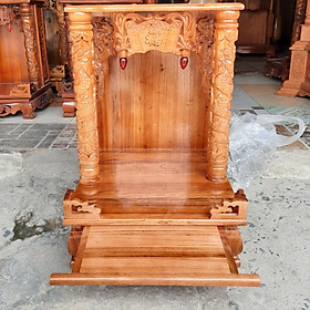 Mua Bàn thờ ông địa  thần tài gỗ xoan ngang 48 cm chân quỳ