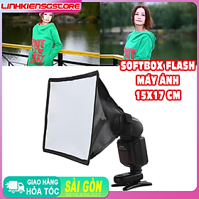 Tản sáng máy ảnh khung softbox 15x17cm dành cho đèn flash nhỏ gọn hiệu quả