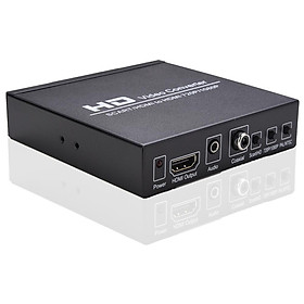 SCART/HD to HD Video Converter Support 720P/1080P Switch PAL/NTSC Switch SCART HD Input HD 3.5mm Audio Coaxial Output