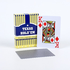 Bộ Bài Tây Nhựa Texas Hold'Em Chất Liệu PVC Bền Đẹp Chống Nước 100% Plastic Chống Gãy Cong