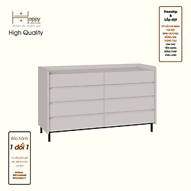 [Happy Home Furniture] LAVIA, Tủ lưu trữ 8 ngăn kéo - Chân sắt, 140cm x 45cm x 82cm ( DxRxC), THK_156
