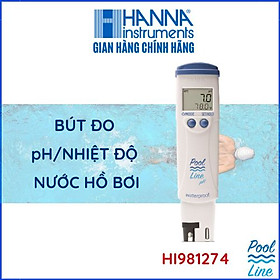 Bút Đo pH/Nhiệt Độ Với Độ Phân Giải 0.1pH Chuyên Dành Cho Nước Hồ Bơi, HANNA - HI981274, Điện Cực Tháo Rời Có Thể Thay Thế Được, Tặng Kèm Bộ Dung Dịch Hiệu Chuẩn Máy Đo, Bảo Hành Chính Hãng