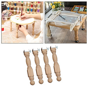 4pcs Wood Embroidery Frame Stand Hoop Legs for Cross Stitch Sewing Hoop Legs