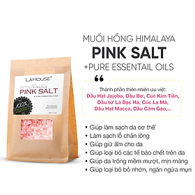 Muối tắm dưỡng ẩm, loại bỏ tế bào chết trên da Lá House Himalaya Pink Salt 1kg