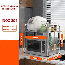 Kệ Đựng Lò Vi Sóng Inox 304 Eckbert Kitchen 55x35x52cm