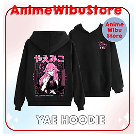 Mẫu Áo Hoodie Game Áo in hình Genshin Impact YAE 2 mặt siêu đẹp