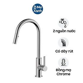Mua Vòi Rửa Chén Malloca K012C - Có Dây Rút - 2 Nguồn Nóng Lạnh
