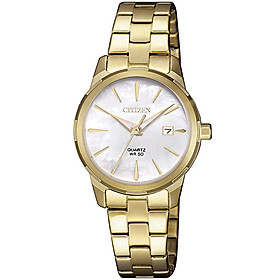 Đồng hồ nữ citizen dây thép không gỉ eu6072-56d - mặt xà cừ