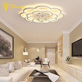 Mua Đèn Mâm Ốp trần Lưu Ly Thảo 2045 kiểu dáng Hiện đại với 3 Chế độ màu ánh sáng và Điều khiển thông minh từ xa