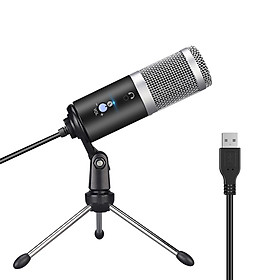 USB Microphone,Condenser Recording Microphone with Adjustable Tripod Stand for Broadcasting Sound Recording
