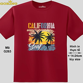 CALINORNIA, mã G263. Áo thun in đẹp cho nam nữ, cặp đôi, gia đình. Áo phông Goking hàng hiệu cao cấp