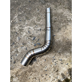 Cổ pô TĂNG 2 khúc inox 304 như kiểu NLK 35-38-51mm gắn gác chân Din dành cho mọi xe máy [ nhắn tin chọn cổ ]