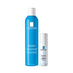 Xịt khoáng dành cho da dầu mụn La Roche Posay Serozinc 300ML tặng Thermal 50ML