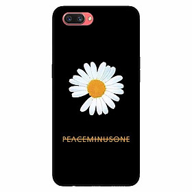 Ốp lưng in cho Realme C1 Mẫu Cúc To Nền Đen