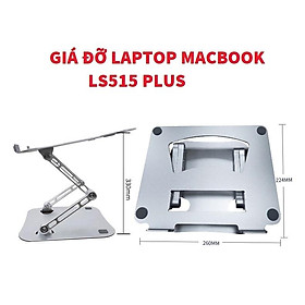 Mua LS515 Giá đỡ laptop  bằng nhôm kiêm đế tản nhiệt nâng máy tính bảng điều chỉnh góc nghiêng độ cao