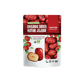 Táo đỏ Tân Cương hữu cơ Dried Hotan - Ruoqiang Jujube 500gr - Green Nature