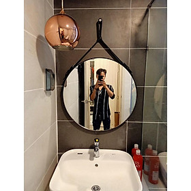 Mua Gương dây da dk60 - Gương lavabo- Gương bàn trang điểm giá rẻ-Gương treo tường nhà tắm-Gương soi nhà tắm-Gương soi treo