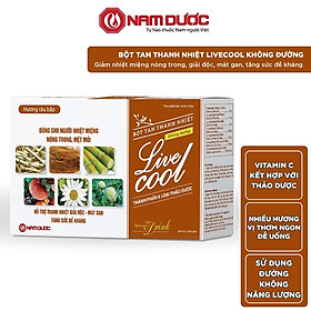 Bột tan thanh nhiệt Livecool không đường hỗ trợ giảm nhiệt miệng nóng trong