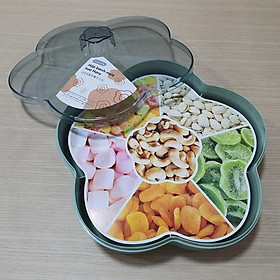Mua Hộp mứt tết đựng bánh kẹo hoa Haru inochi khay mứt nhựa cao cấp hình hoa 5 cánh
