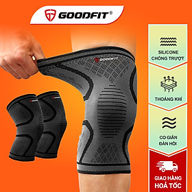 Bó gối thể thao, băng đầu gối, băng bảo vệ đầu gối tập gym GoodFit co giãn 4 chiều, dệt 3D dày dặn GF518K